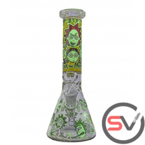 WERE ALL GOING TO DIE RICK AND MORTY GLASS BEAKER 10inch (GLOW IN DARK)